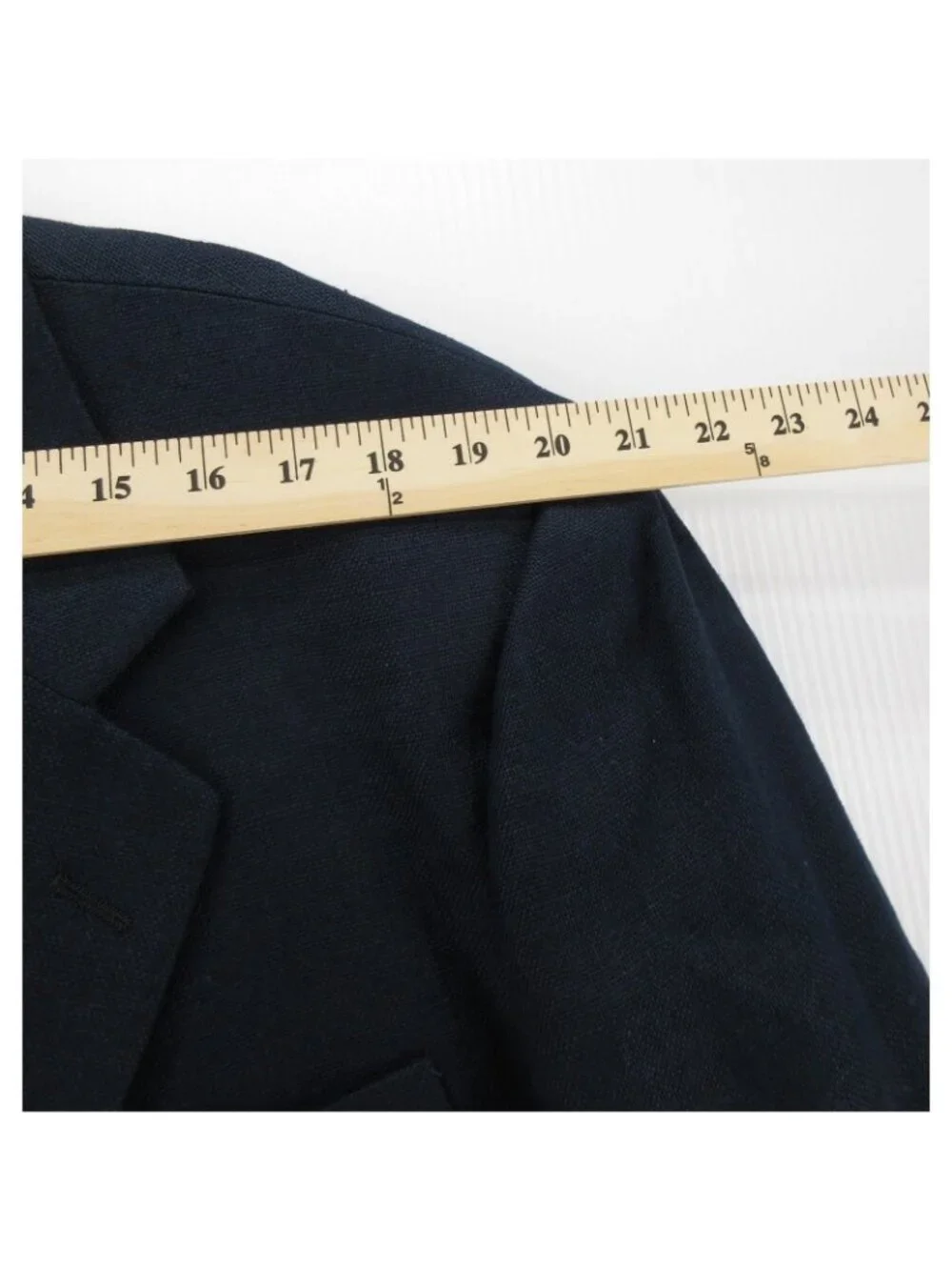 VINTAGE Eddie Bauer Sport Coat 44 Tall Navy AKA Blazer Linen USA Made
